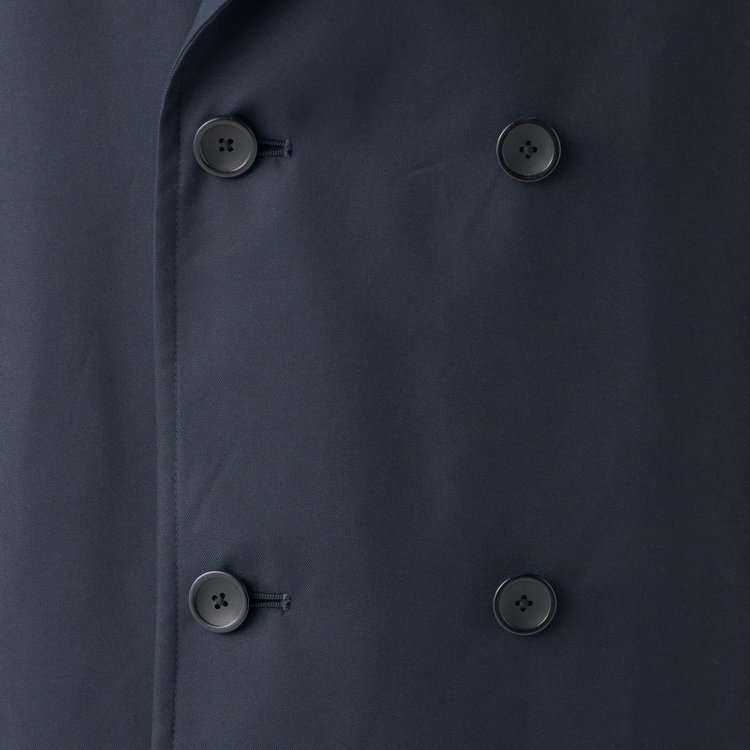 ブラックライン 【発送在庫あり】【SL】コットンブレンド ダブルトレンチベルテッドコート/ネイビー/WATERPROOF ネイビー系(紺)