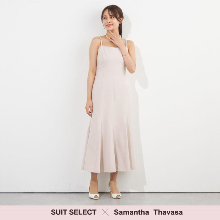 サマンサ 【SUIT SELECT×Samantha Thavasa】【年間】レースアップマーメイドキャミワンピ/ピンク 赤淡色