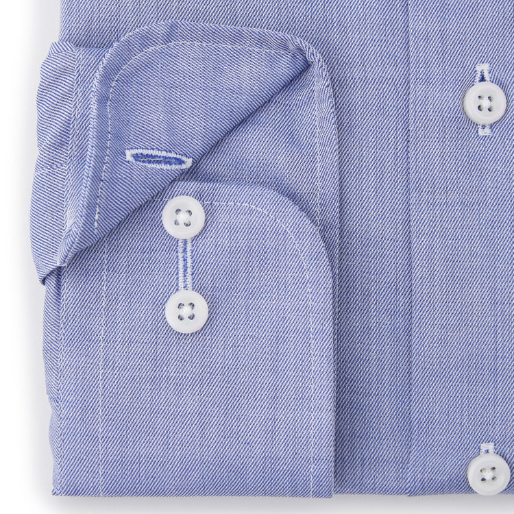 シルバーライン 【SILVER LINE】【形態安定】ワイドドレスワイシャツ/ブルー 青中間