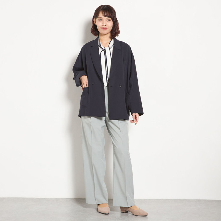 シルバーライン 【SILVER LINE】【春夏】2釦1掛けダブルジャケット/ネイビー/ウォッシャブル/4S SUSTAINABILITY&ECOLOGY FABRIC/Naturemier 紺濃色