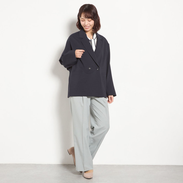 シルバーライン 【SILVER LINE】【春夏】2釦1掛けダブルジャケット/ネイビー/ウォッシャブル/4S SUSTAINABILITY&ECOLOGY FABRIC/Naturemier 紺濃色