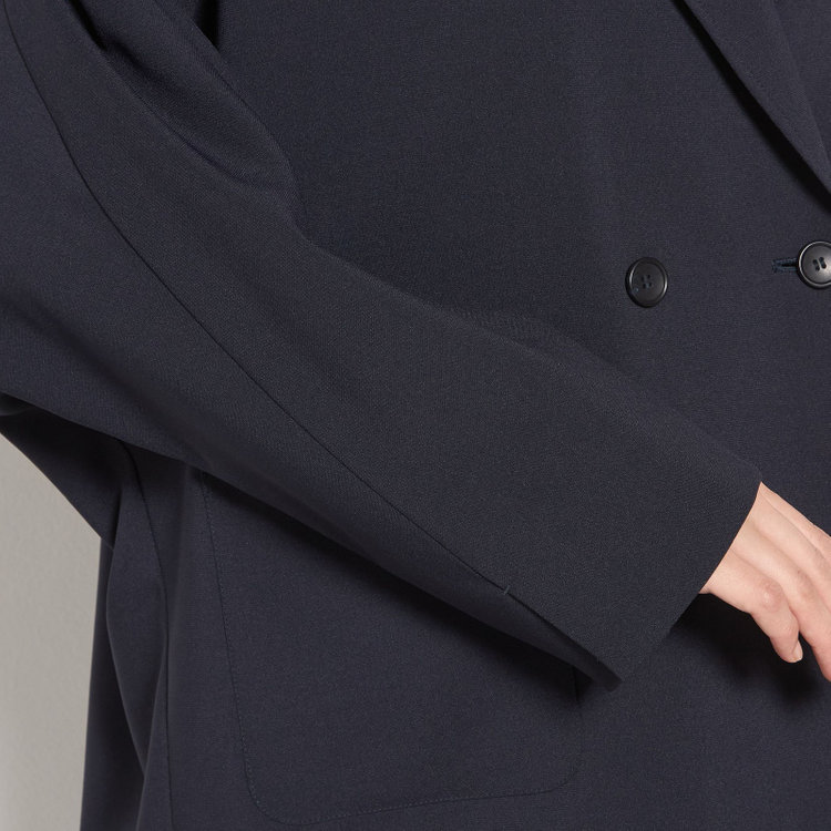 シルバーライン 【SILVER LINE】【春夏】2釦1掛けダブルジャケット/ネイビー/ウォッシャブル/4S SUSTAINABILITY&ECOLOGY FABRIC/Naturemier 紺濃色
