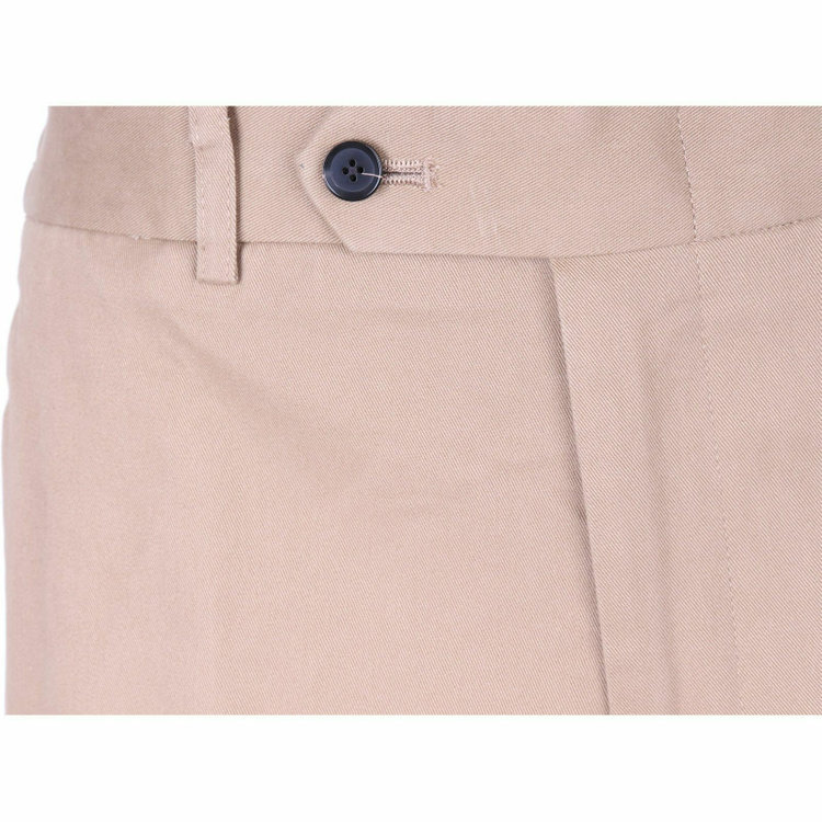 SUIT SELECT　アウトレット 【WEB限定/OUTLET/汚れ・キズ等有】【RBC】【秋冬】コットンブレンド 0タックテーパードパンツ/シャーリング仕様/カーキ※裾上げ必要 ブラウン系(茶)