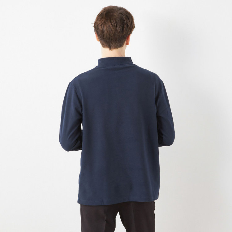 スーツセレクト 【RBC/長袖】ピーチフェイスモック/ネイビー 紺中間