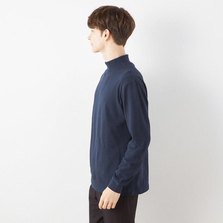 スーツセレクト 【RBC/長袖】ピーチフェイスモック/ネイビー 紺中間