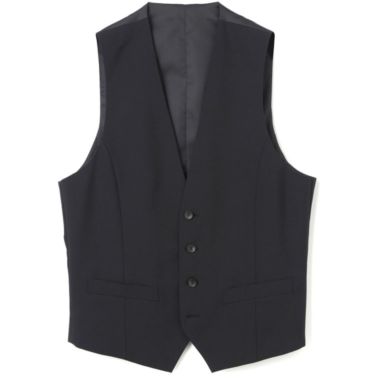 シルバーライン 【CLASSICO TAPERED】【年間】2釦シングルスリーピーススーツ 1タック/ブラック×シャドーチェック/NEW ZEALAND WOOL MIX/※裾上げ必要 黒