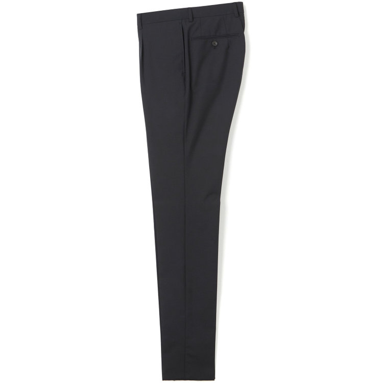 シルバーライン 【CLASSICO TAPERED】【年間】2釦シングルスリーピーススーツ 1タック/ブラック×シャドーチェック/NEW ZEALAND WOOL MIX/※裾上げ必要 黒