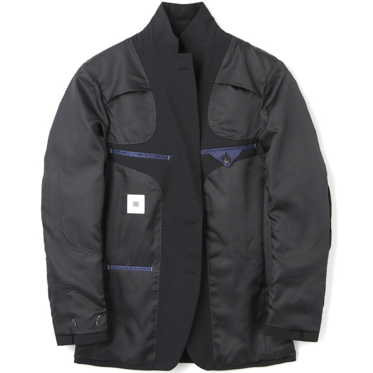 シルバーライン 【CLASSICO TAPERED】【年間】2釦シングルスリーピーススーツ 1タック/ブラック×シャドーチェック/NEW ZEALAND WOOL MIX/※裾上げ必要 黒