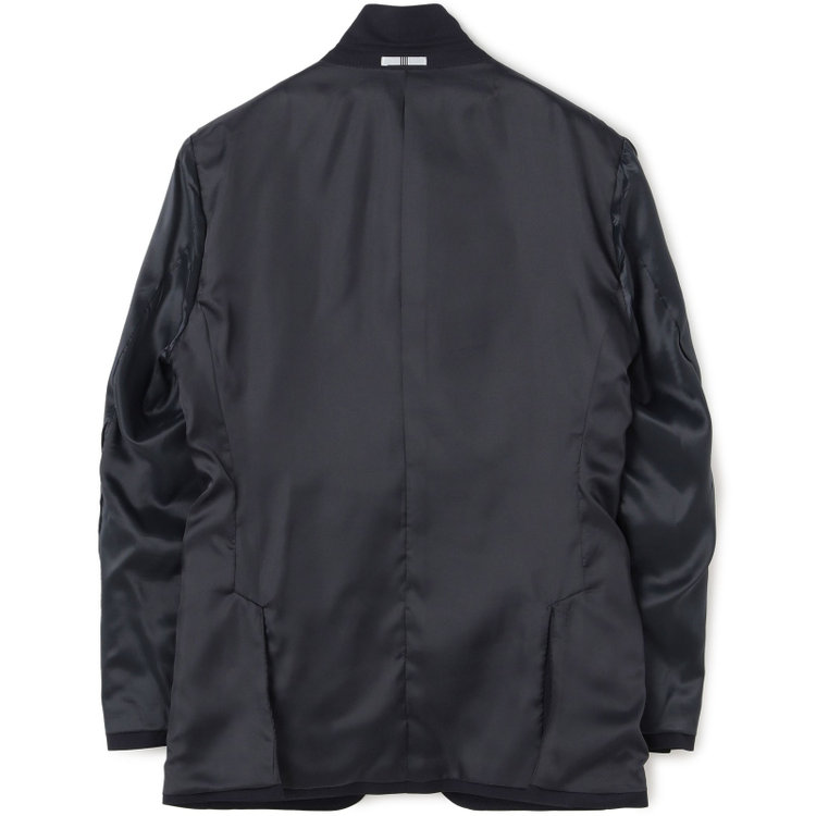 シルバーライン 【CLASSICO TAPERED】【秋冬】スペアパンツ付き/2釦シングルスーツ 1タック/ネイビー×シャドーストライプ/ウエストムーブ/4S SUSTAINABILITY&ECOLOGY FABRIC/※パンツ裾上げ済仕様 紺濃色