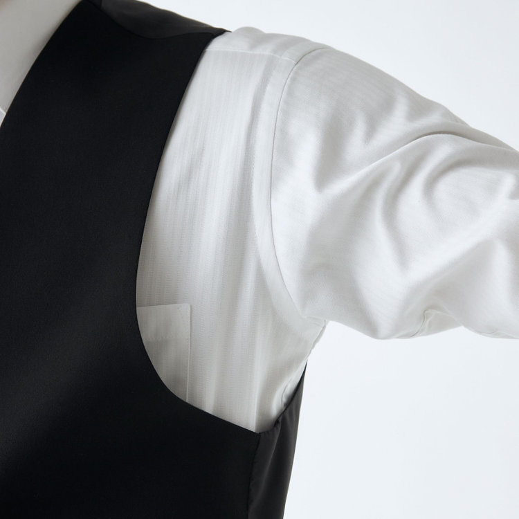 ブラックライン 【BL】【年間】リバーシブルジレ(ベスト)/ブラック×ソリッド＆グレー×ソリッド/4S 黒