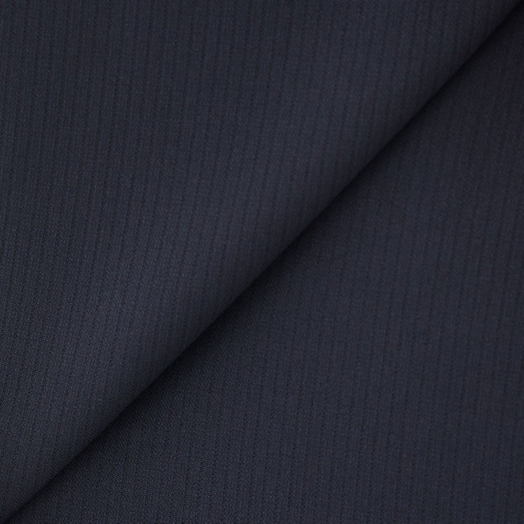 シルバーライン 【CLASSICO TAPERED】【秋冬】スペアパンツ付き/2釦シングルスーツ 1タック/ネイビー×シャドーストライプ/ウエストムーブ/4S SUSTAINABILITY&ECOLOGY FABRIC/※パンツ裾上げ済仕様 紺濃色