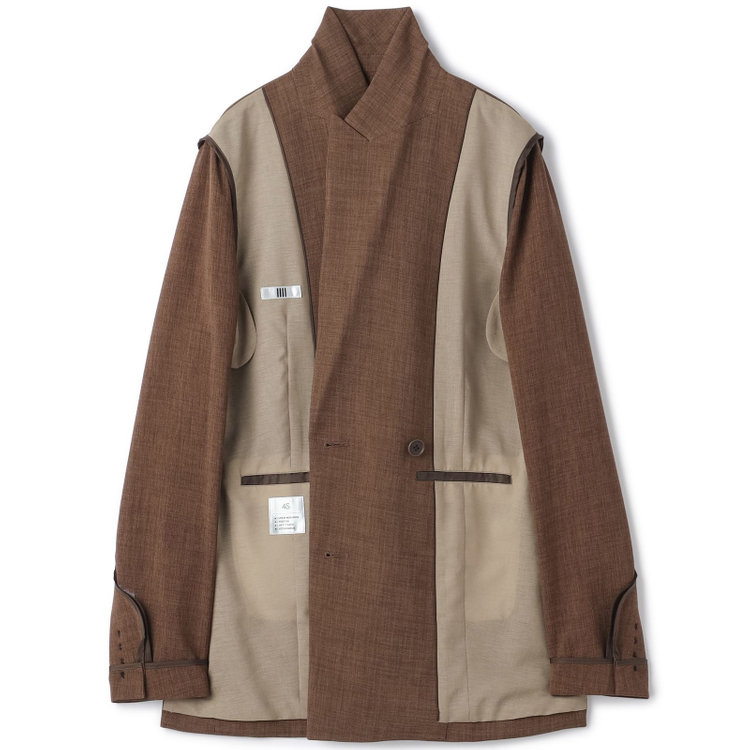 シルバーライン 【RELAX WIDE】【年間】 ダブルジャケットワイドパンツスーツ/ブラウン/4S SUSTAINABILITY&ECOLOGY FABRIC/※パンツ裾上げ済仕様 茶中間