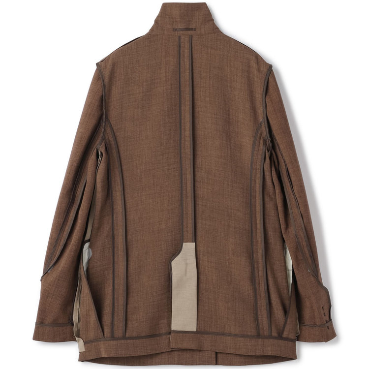 シルバーライン 【RELAX WIDE】【年間】 ダブルジャケットワイドパンツスーツ/ブラウン/4S SUSTAINABILITY&ECOLOGY FABRIC/※パンツ裾上げ済仕様 茶中間