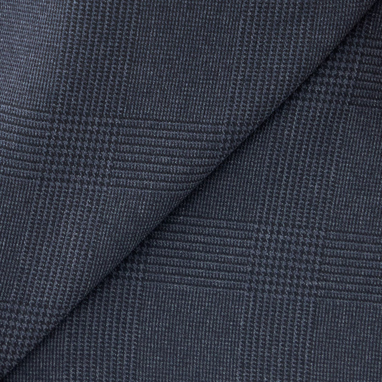 シルバーライン 【発送在庫あり】【CLASSICO TAPERED】【秋冬】2釦シングルスリーピーススーツ 1タック/ネイビー×プレイド/ウエストムーブ/4S SUSTAINABILITY&ECOLOGY FABRIC/※パンツ裾上げ済仕様 紺中間