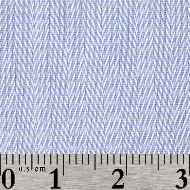 スーツセレクト 【国内縫製】【パターンオーダー】【形態安定】ワイシャツ/ブルー×ドビー(COTTON100%) 青中間