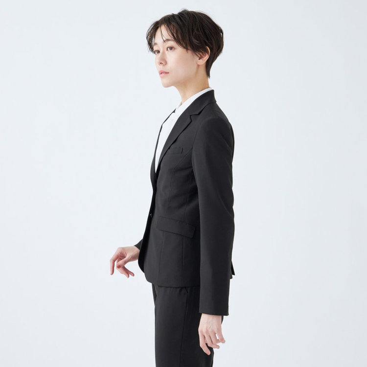 スーツセレクト 【SUIT SELECT×Samantha Thavasa】【年間】2釦ジャケット/究極のブラック/4S/マシンウォシャブル ブラック系(黒)