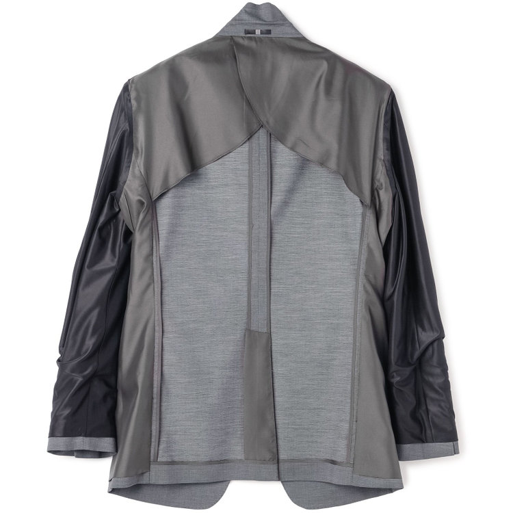 ブラックライン 【SLIM TAPERED_2】【春夏】2釦シングルスーツ 0タック/グレー/ウエストシャーリング/4S SUSTAINABILITY&ECOLOGY FABRIC/ウォッシャブル/※パンツ裾上げ済仕様 グレー中間