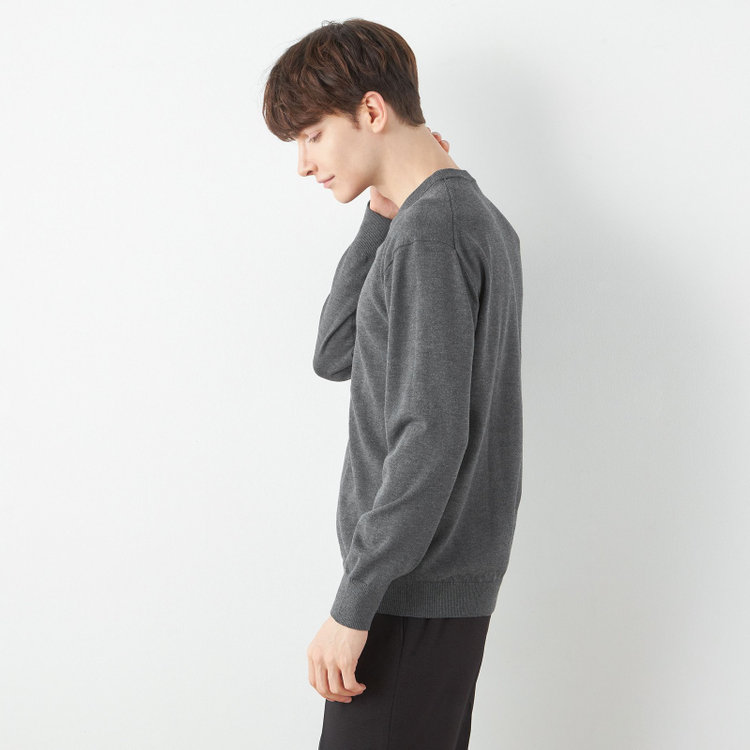 スーツセレクト 【RBC】BIZ KNIT クルーネック/グレー グレー中間