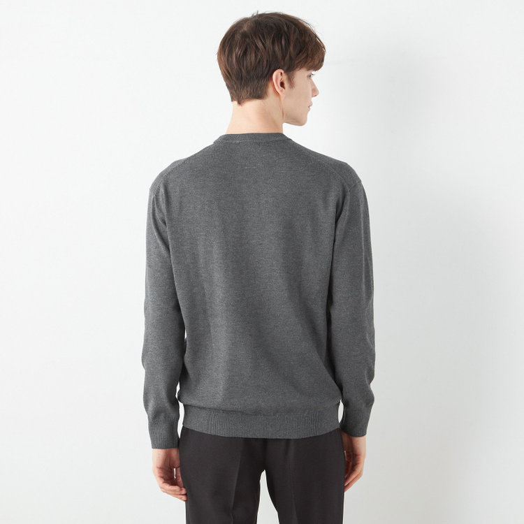 スーツセレクト 【RBC】BIZ KNIT クルーネック/グレー グレー中間