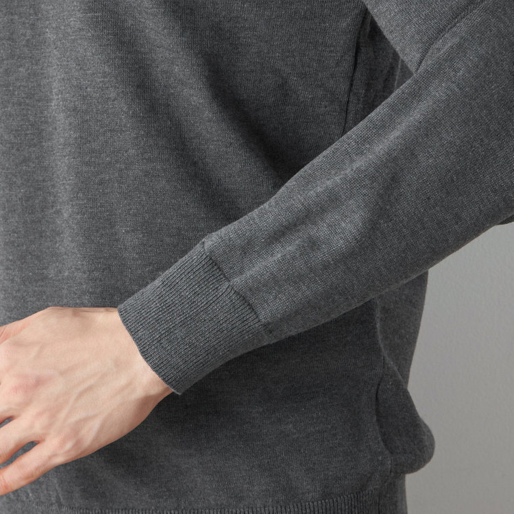 スーツセレクト 【RBC】BIZ KNIT クルーネック/グレー グレー中間