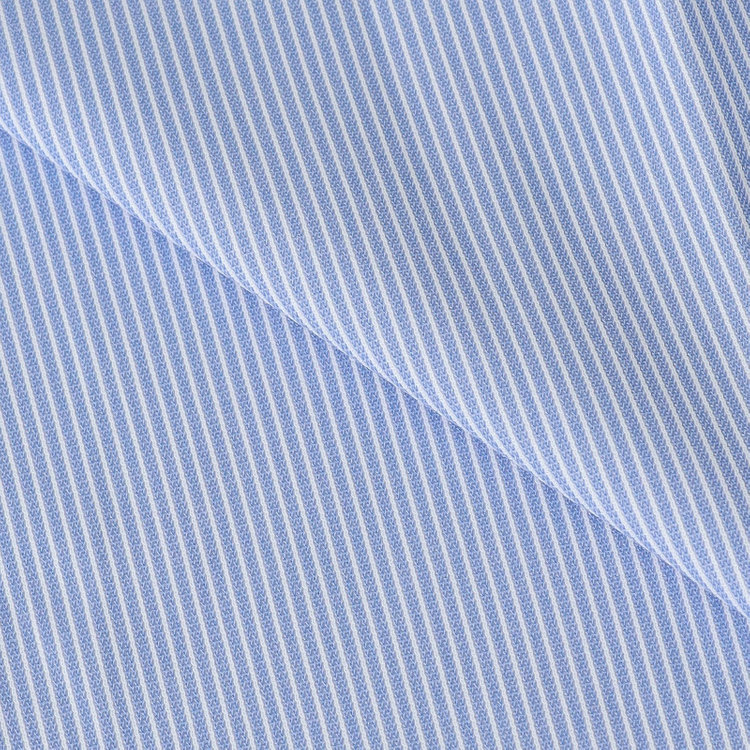 ブラックライン 【発送在庫あり】【BLACK LINE/半袖】ボタンダウンワイシャツ/ブルー×ホワイトストライプ/「4S」スーパーノンアイロン・ストレッチ 青中間