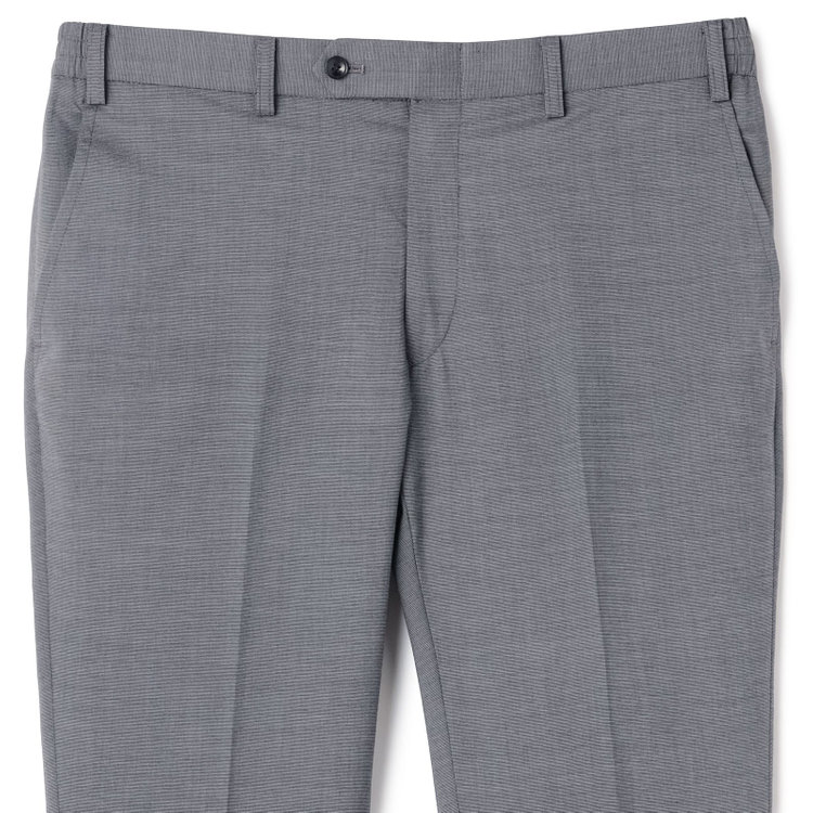 ブラックライン 【SLIM TAPERED_2】【春夏】2釦シングルスーツ 0タック/グレー/ウエストシャーリング/4S SUSTAINABILITY&ECOLOGY FABRIC/ウォッシャブル/※パンツ裾上げ済仕様 グレー中間