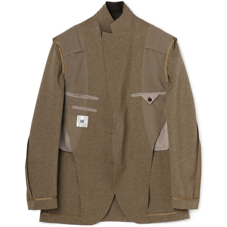 シルバーライン 【RBC】【春夏】3釦段返りシングルスーツ 2タック/ライトブラウン/パッチポケット/ドローコード&ウエストシャーリング/※パンツ裾上げ済仕様 茶淡色