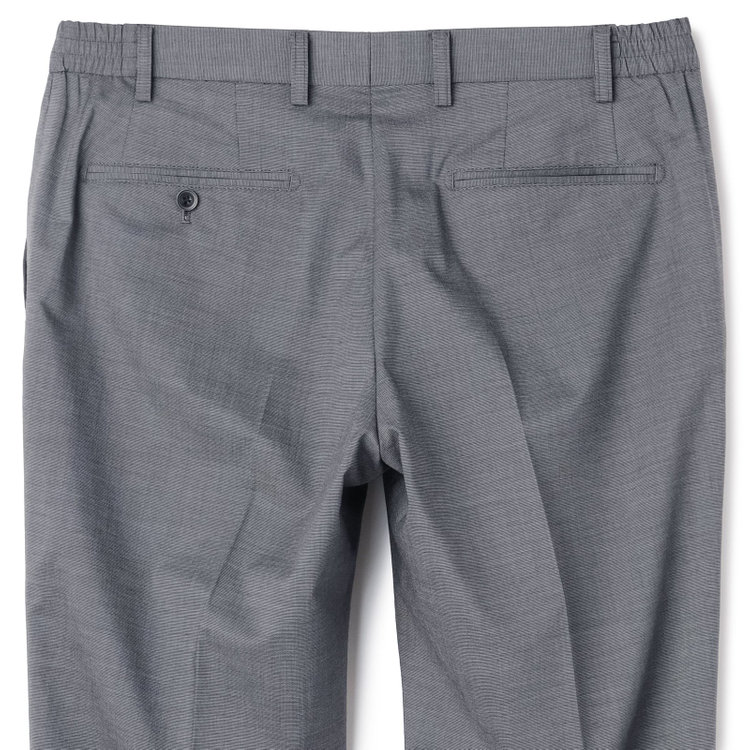 ブラックライン 【SLIM TAPERED_2】【春夏】2釦シングルスーツ 0タック/グレー/ウエストシャーリング/4S SUSTAINABILITY&ECOLOGY FABRIC/ウォッシャブル/※パンツ裾上げ済仕様 グレー中間
