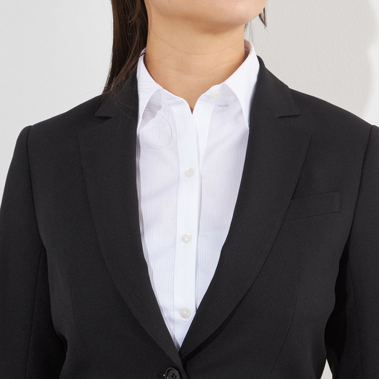 シルバーライン 【SILVER LINE】【年間】2釦ジャケット/ブラック/4S SUSTAINABILITY&ECOLOGY FABRIC 黒