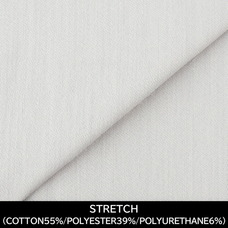 スーツセレクト 【国内縫製】【パターンオーダー】ワイシャツ/グレー/ストレッチ素材(COTTON55%/POLYESTER39%/POLYURETHANE6%) グレー系(灰)