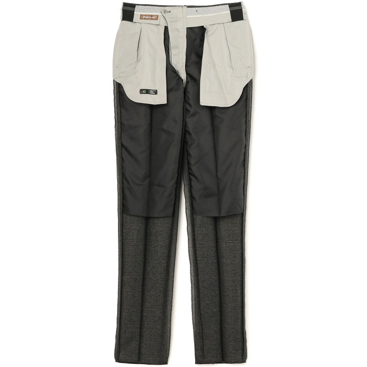 シルバーライン 【5DAYS CLOSET】【RBC】【春夏】1タックテーパードパンツ/カーキ×チェック/ウエストムーブ仕様/4S SUSTAINABILITY&ECOLOGY FABRIC/※裾上げ必要 その他