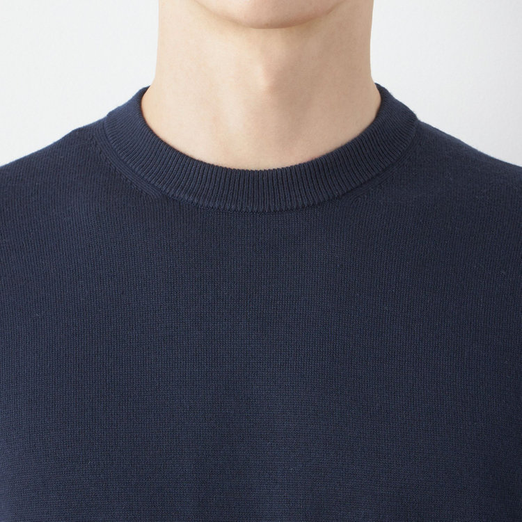 スーツセレクト 【RBC】BIZ KNIT クルーネック/ネイビー 紺中間