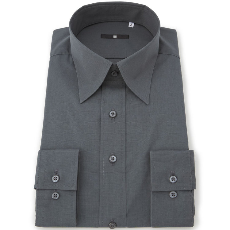 発送在庫あり】【BLACK LINE】【形態安定】ロングポイントカラー