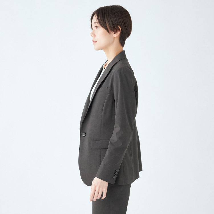 シルバーライン 【SL】【年間】1釦ジャケット/グレー/ウォッシャブル グレー濃色