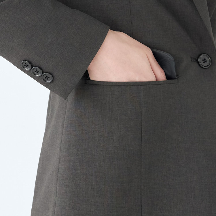 シルバーライン 【SL】【年間】1釦ジャケット/グレー/ウォッシャブル グレー濃色