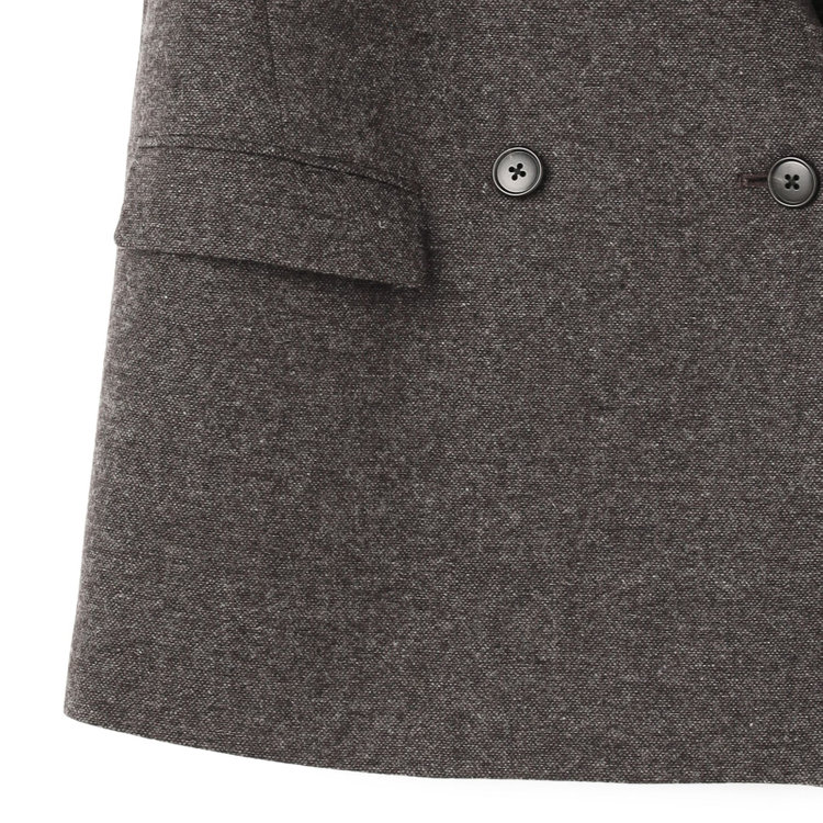 ブラックライン 【BLACK LINE】2釦1掛けジャコット/ブラウン 茶中間