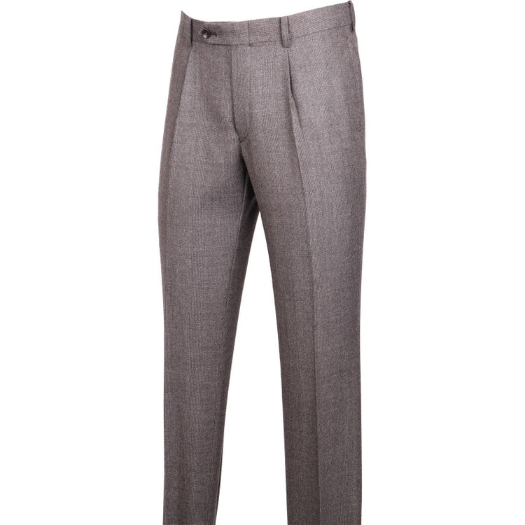 スーツセレクト 【CLASSICO TAPERED】【秋冬】コーディネートパンツ付き/2釦シングルスーツ 1タック/ブラウン×シャドーグレンチェック+ダークグレーパンツ/NEW ZEALAND WOOL MIX ブラウン系(茶)