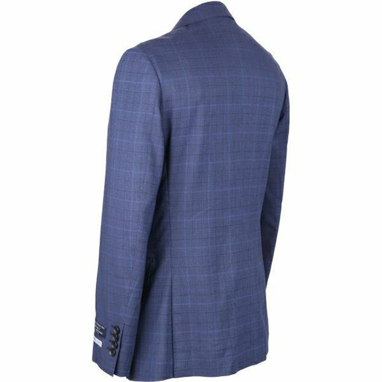 スーツセレクト 【WEB限定/OUTLET】【CLASSICO TAPERED】【春夏】2釦シングルスーツ 1タック/ネイビー×チェック/TRABALDO TOGNA estrato fabric made in italy ネイビー系(紺)