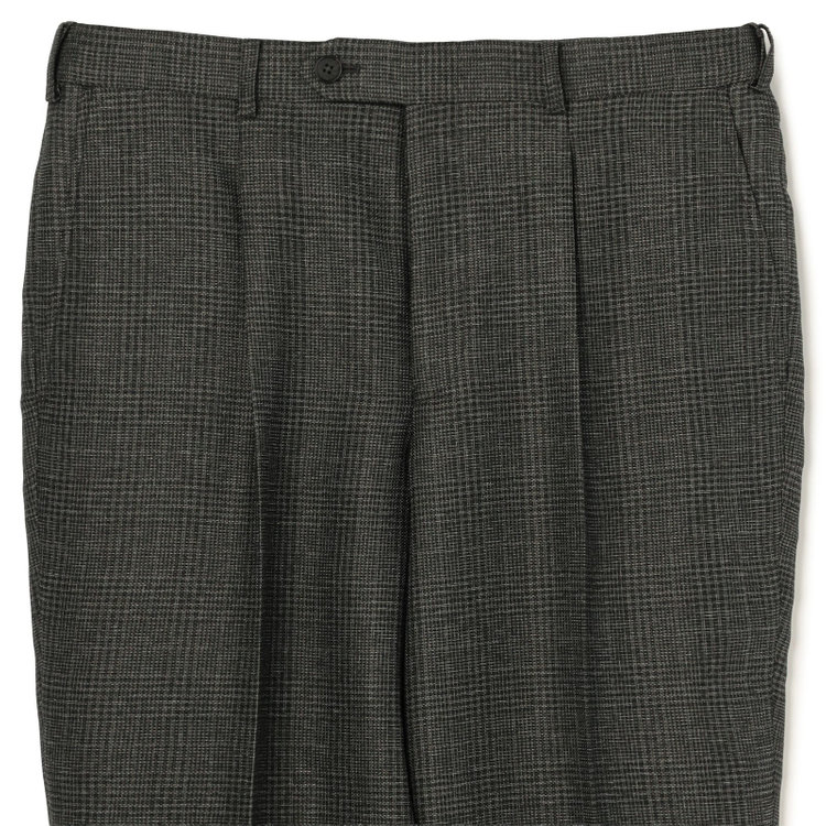 シルバーライン 【5DAYS CLOSET】【RBC】【春夏】1タックテーパードパンツ/カーキ×チェック/ウエストムーブ仕様/4S SUSTAINABILITY&ECOLOGY FABRIC/※裾上げ必要 その他