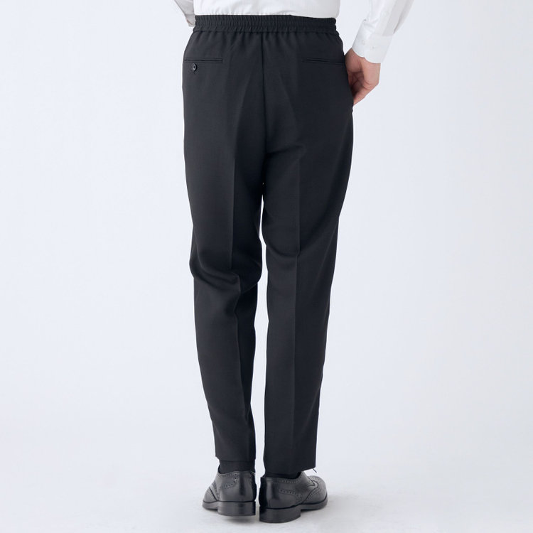 ブラックライン 【RBC】【春夏】オーバーサイズパンツ/ブラック/ウエストシャーリング/ドローコード/4S SUSTAINABILITY&ECOLOGY FABRIC/※裾上げ済仕様 黒