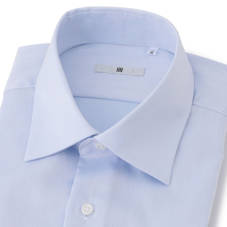 シルバーライン 【発送在庫あり】【SILVER LINE】【形態安定】ワイドカラーワイシャツ/ブルー 青濃色