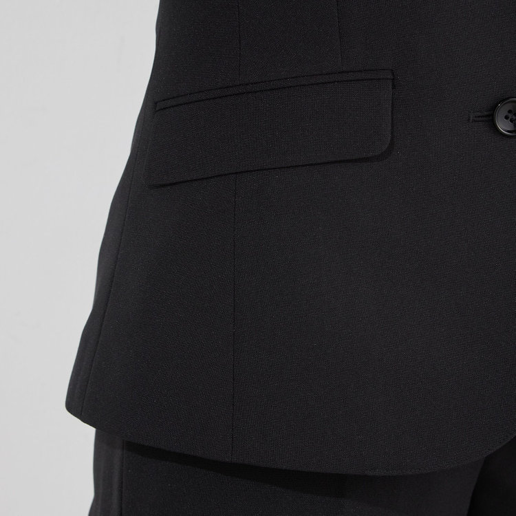 シルバーライン 【SILVER LINE】【年間】2釦ジャケット/ブラック/4S SUSTAINABILITY&ECOLOGY FABRIC 黒