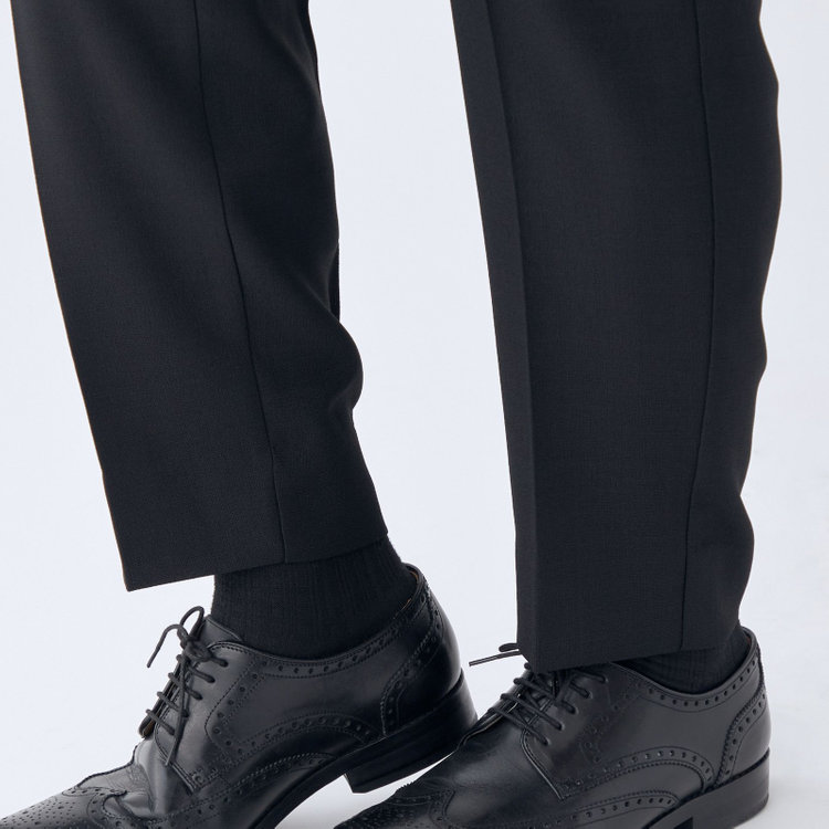 ブラックライン 【RBC】【春夏】オーバーサイズパンツ/ブラック/ウエストシャーリング/ドローコード/4S SUSTAINABILITY&ECOLOGY FABRIC/※裾上げ済仕様 黒