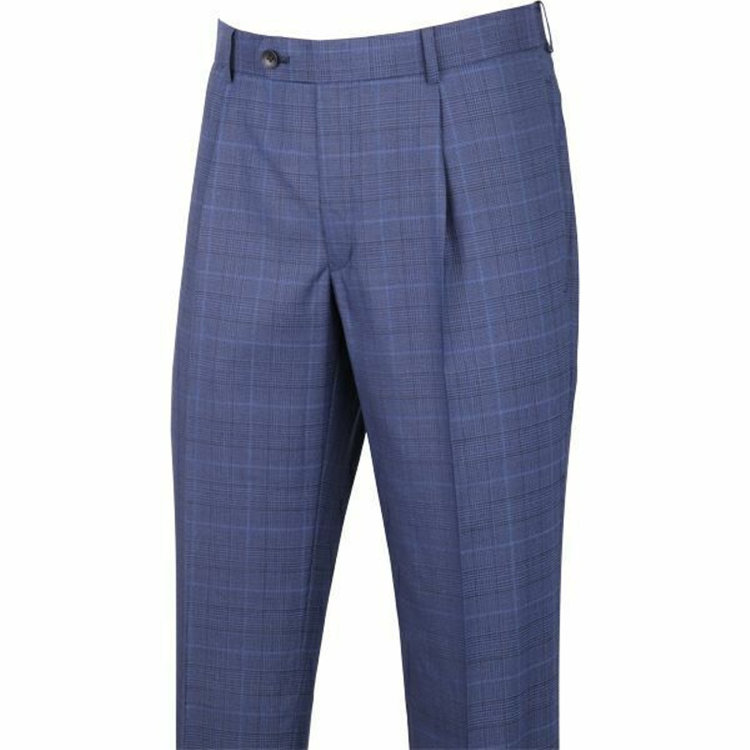 スーツセレクト 【WEB限定/OUTLET】【CLASSICO TAPERED】【春夏】2釦シングルスーツ 1タック/ネイビー×チェック/TRABALDO TOGNA estrato fabric made in italy ネイビー系(紺)