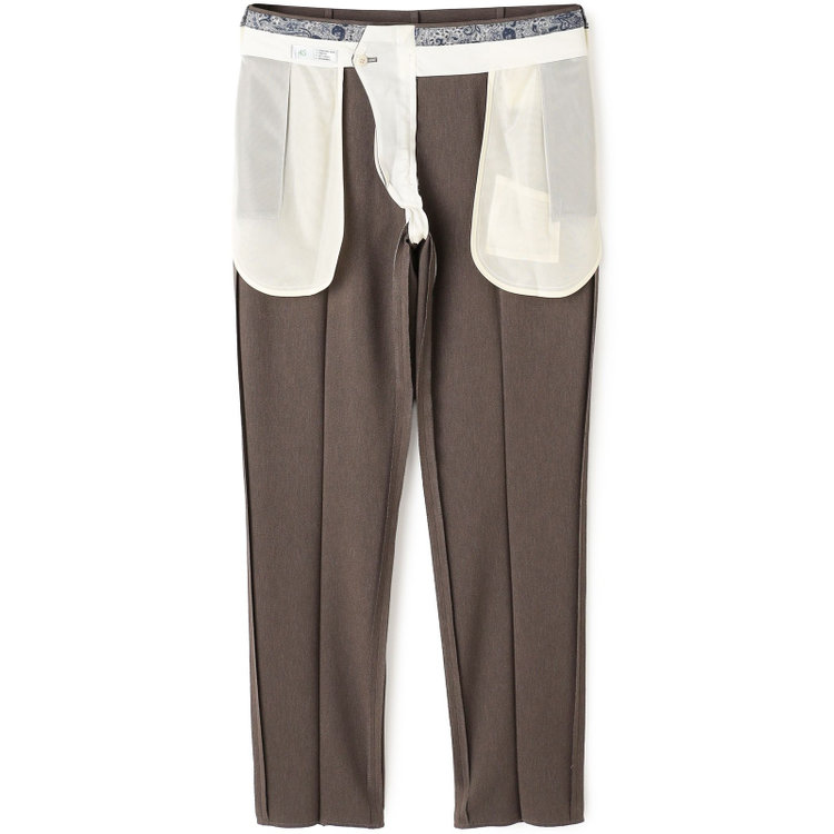 シルバーライン 【CLASSICO TAPERED】【春夏】1タックテーパードパンツ/ブラウン/ウエストムーブ仕様/4S SUSTAINABILITY&ECOLOGY FABRIC/※裾上げ済仕様 茶淡色