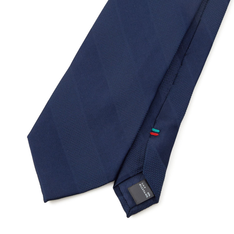 シルバーライン 【SILVER LINE】シルクブレンドストライプネクタイ 8.０cm幅/ネイビー その他