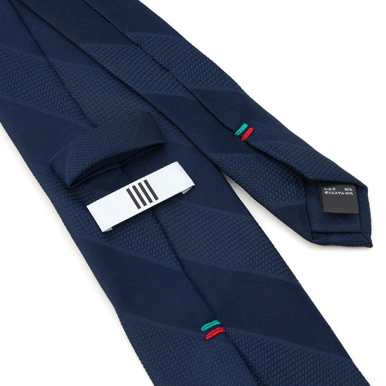 シルバーライン 【SILVER LINE】シルクブレンドストライプネクタイ 8.０cm幅/ネイビー その他