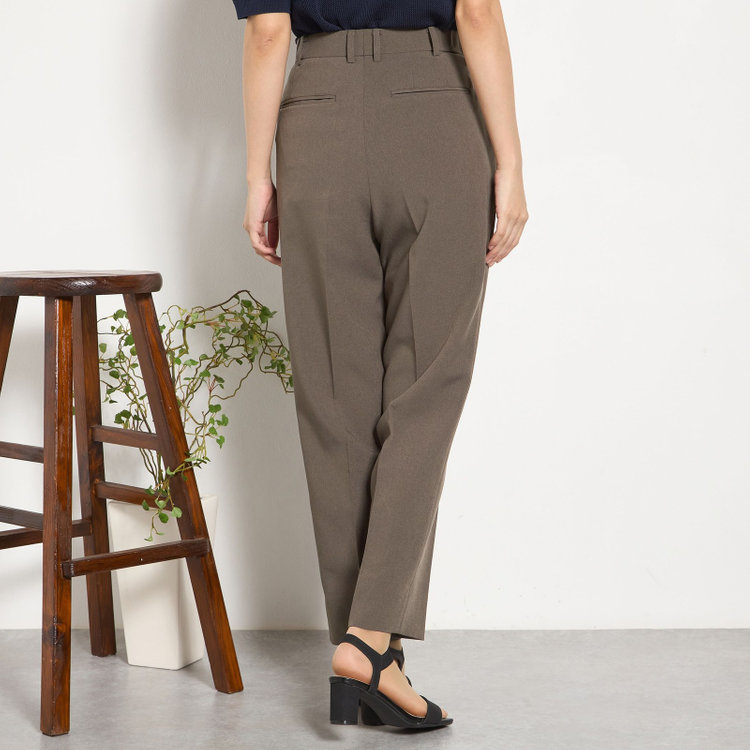 シルバーライン 【SILVER LINE】【年間】1釦シングルパンツスーツ/ブラウン/ウォッシャブル/ウエストシャーリング/4S SUSTAINABILITY&ECOLOGY FABRIC/※パンツ裾上げ済仕様 茶中間