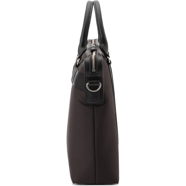 シルバーライン ブリーフケース/ブラウン/ショルダーストラップ付き 茶中間