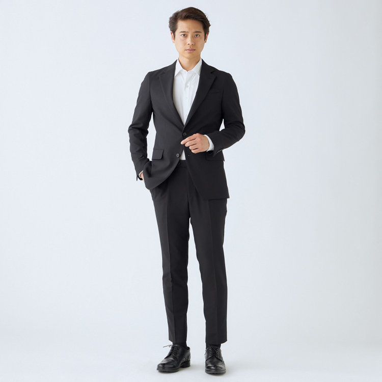 シルバーライン 【CLASSICO TAPERED】【春夏】2釦シングルジャケット/ブラック/4S SUSTAINABILITY&ECOLOGY FABRIC 黒